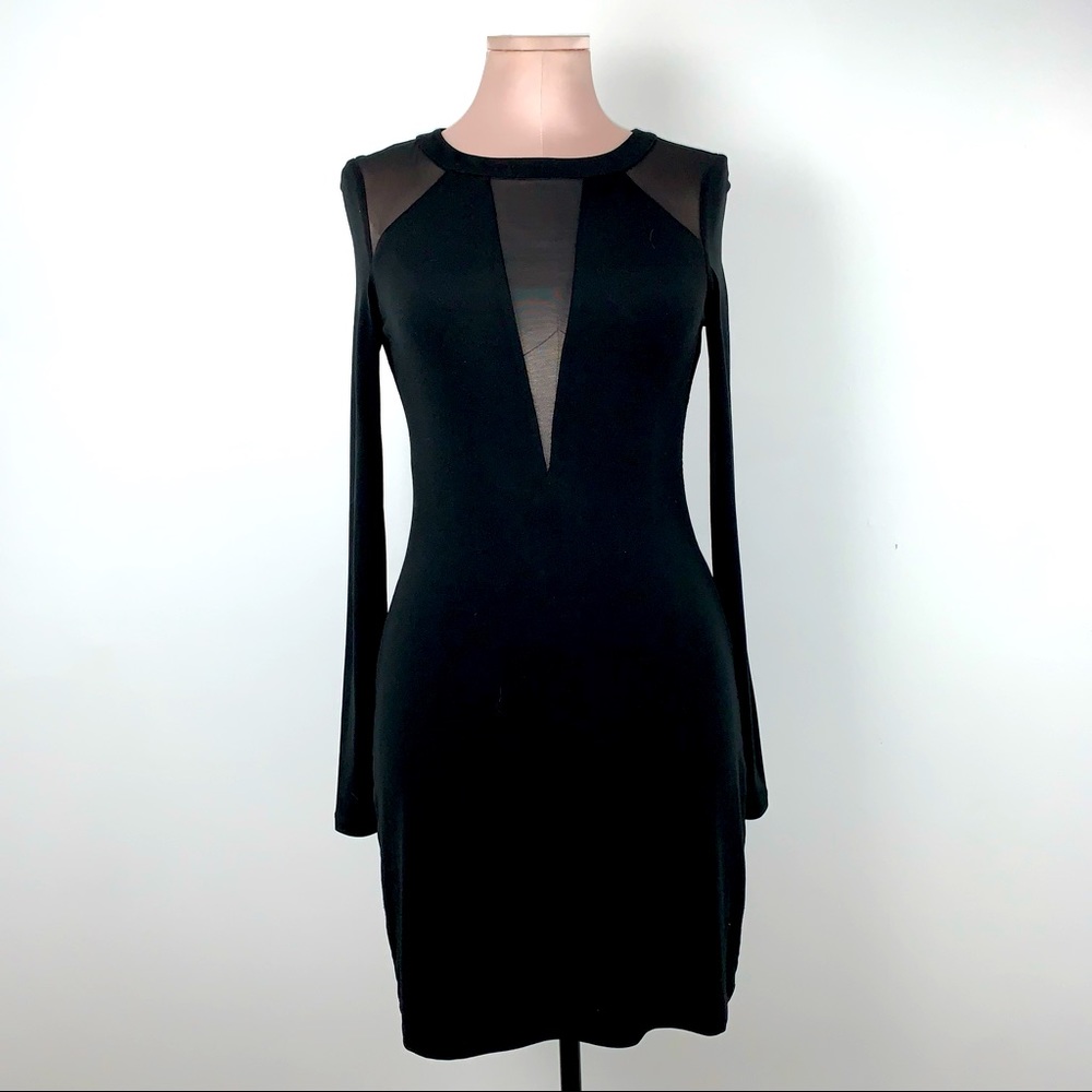 Black Midi Mesh Dress